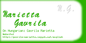 marietta gavrila business card